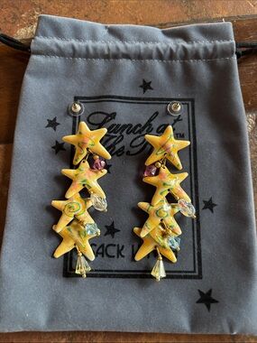 Lunch At The Ritz STARS post Earrings; Hand Signed ‘86!!